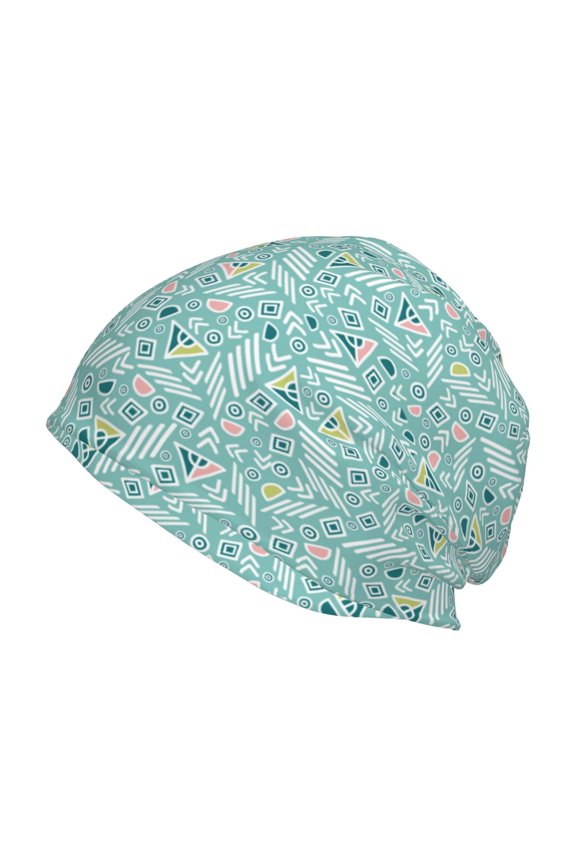 Geometric Elements Print Unisex Knit Beanie for Men Women Winter Hat,Beanies Skull Caps