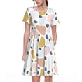 thumbnail image 1 of Logiee Geometric Spots Print Womens Summer Dress,Casual Short Sleeve Sundresses,Beach A-line Shift Dress with Pockets, 1 of 6