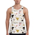 thumbnail image 1 of Logiee Geometric Triangle Print Men's Workout Tank Top,Quick Dry Workout Tank Top,Gym Muscle Tee,Fitness Bodybuilding Sleeveless T Shirt-4X-Large, 1 of 7