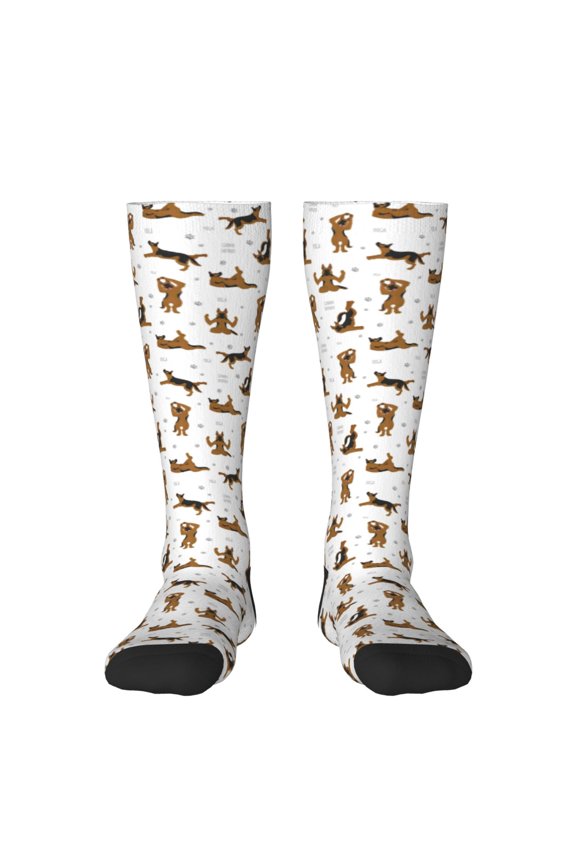 German Shepherd Dog Print Gift Stocking Stuffers,Adult Stockings,Novelty Socks,Funny Socks Birthday Running Walking Sleeping