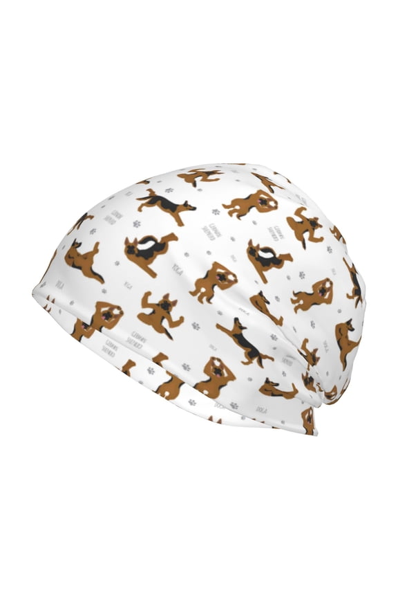 German Shepherd Dog Print Unisex Knit Beanie for Men Women Winter Hat,Beanies Skull Caps