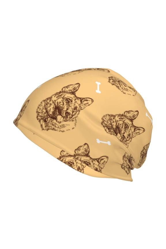 German Shepherd Dog Print Unisex Knit Beanie for Men Women Winter Hat,Beanies Skull Caps