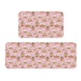 thumbnail image 1 of Logiee Gingerbread Houses Pink Wonderland Print Kitchen Mats for Floor Sets of 2,Waterproof Kitchen Rugs,Non Slip Comfort Standing Mat Rug for Home,Runner,Sink,Office,Laundry, 1 of 6