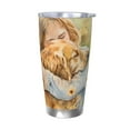 thumbnail image 1 of Logiee Girl Hugging Dog Flowers Print 20OZ Car Cup with Lid, Stainless Steel Vacuum Insulated Double Wall Travel Tumbler, Durable Insulated Coffee Mug,Thermal Cup with Straw-Without Straw, 1 of 8