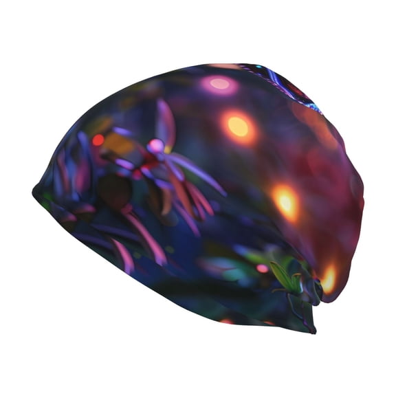 Logiee Glowing Chameleon Fantasy Art Print Unisex Knit Beanie for Men Women Winter Hat,Beanies Skull Caps