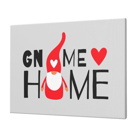 Logiee Gnome Home With A Cute Gnome Print Canvas Wall Art,Canvas Picture Prints with Frame, Wall Art Decorative,Canvas Decorative,Suitable for Living Room Bedroom Office Room 30x40