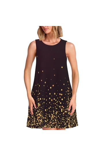 slim fit dress slacks Strapless Long Glitter-Print Prom Dress -PromGirl Black Gold / 6 main image 0