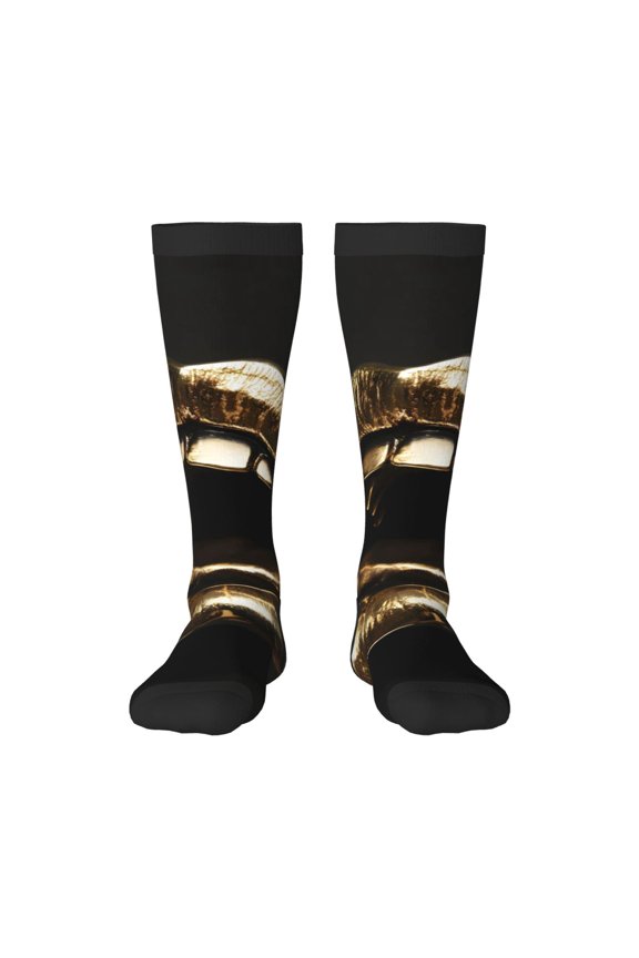 Golden Lips Modern Sculpture Print Gift Stocking Stuffers,Adult Stockings,Novelty Socks,Funny Socks Birthday Running Walking Sleeping