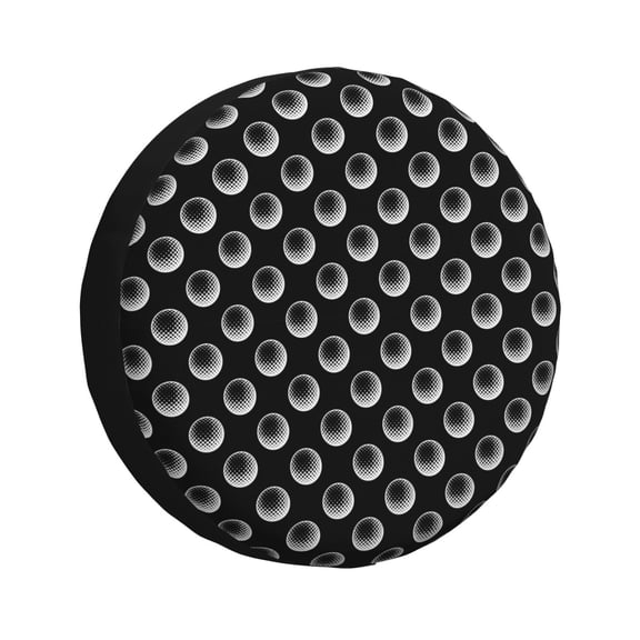 Logiee Golf Balls Print Spare Tire Cover, Universal Wheel Protectors,Waterproof Dust-Proof UV Sun Wheel Tire Cover,Fit for SUV, RV, Travel Trailer, Truck-14 inch