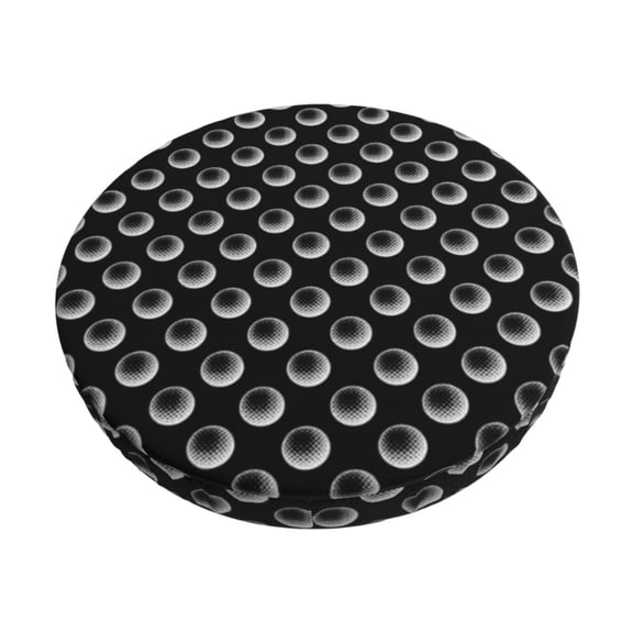 Logiee Golf Balls Print Stool Covers Round,Bar Stool Covers,Watedrproof Stool Slipcover with Elastic,Stool Cushion,Round Bar Stool Seat Covers for Bar Round Chair-13 inch