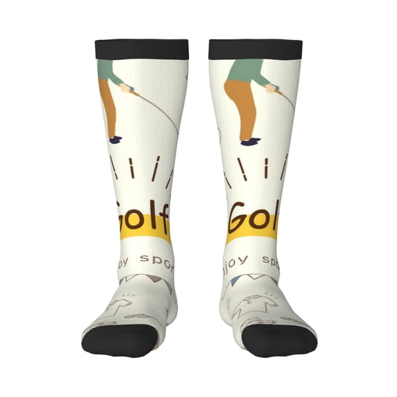 Logiee Golf Icons And Golfer Print Gift Stocking Stuffers,Adult Stockings,Novelty Socks,Funny Socks Birthday Running Walking Sleeping