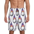 thumbnail image 1 of Logiee Golf balls Print Men's Pajama Shorts with Drawstring & Pockets,Sleep Shorts for Men,Sleepwear Bottoms,Elastic Waistband Loungewear-Small, 1 of 6