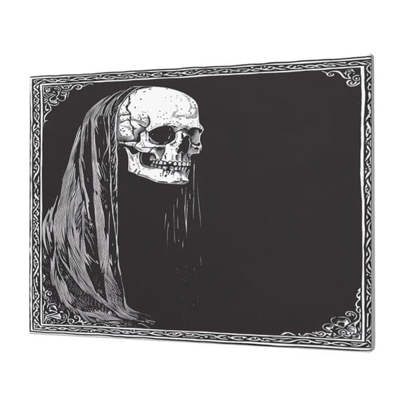 Logiee Gothic Skull Drape Print Canvas Wall Art,Canvas Picture Prints with Frame, Wall Art Decorative,Canvas Decorative,Suitable for Living Room Bedroom Office Room 30x40