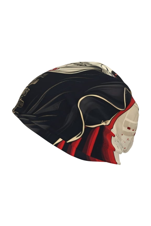 Gothic Skull With Roses Print Unisex Knit Beanie for Men Women Winter Hat,Beanies Skull Caps