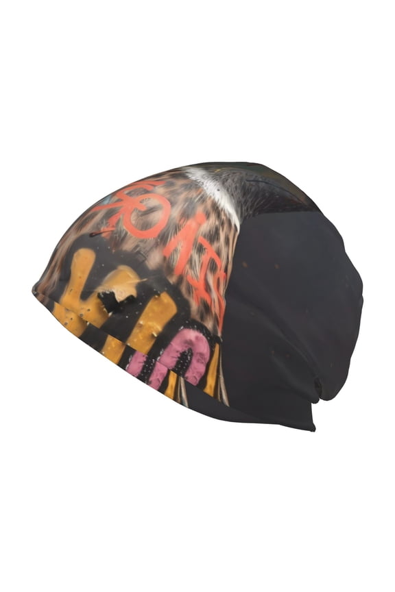 Graffiti Cool Duck Print Unisex Knit Beanie for Men Women Winter Hat,Beanies Skull Caps