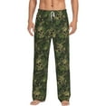 thumbnail image 1 of Logiee Green Camouflage Skull Print Pajama Pants for Men,Men’s Pajama Bottoms,Mens PJ Pants with Pockets & Button Fly-Small, 1 of 6