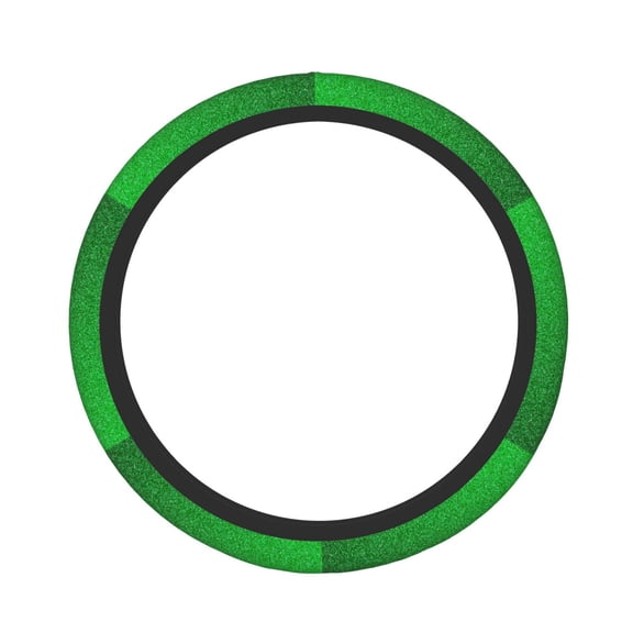 Logiee Green Sparkling Shiny Print Breathable Elastic Steering Wheel Cover, Non-Slip Stretch Steering Wheel Protector,Universal 15 Inch Fit Auto, Suvs, Truck