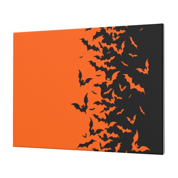 Logiee Halloween Bats Print Canvas Wall Art,Canvas Picture Prints with Frame, Wall Art Decorative,Canvas Decorative,Suitable for Living Room Bedroom Office Room 30x40