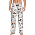 thumbnail image 1 of Logiee Halloween Dachshund Print Pajama Pants for Men,Men’s Pajama Bottoms,Mens PJ Pants with Pockets & Button Fly-Small, 1 of 6