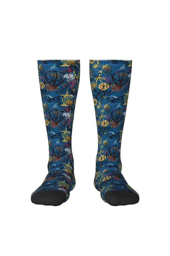 Halloween Elements Print Gift Stocking Stuffers,Adult Stockings,Novelty Socks,Funny Socks Birthday Running Walking Sleeping