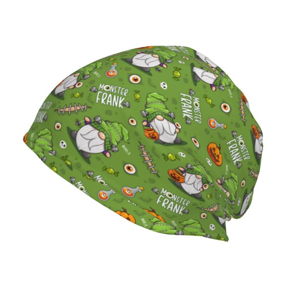 Logiee Halloween Monster Gnome Print Unisex Knit Beanie for Men Women Winter Hat,Beanies Skull Caps