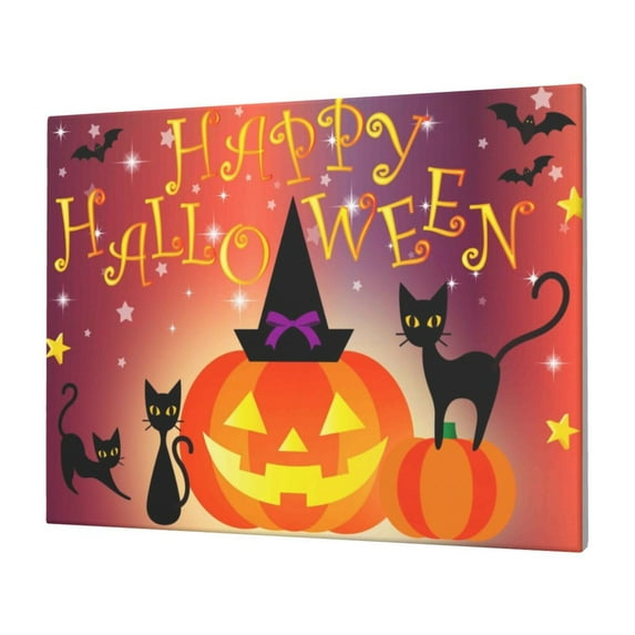 Logiee Halloween Print Canvas Wall Art,Canvas Picture Prints with Frame, Wall Art Decorative,Canvas Decorative,Suitable for Living Room Bedroom Office Room 30x40