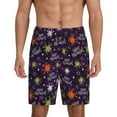 thumbnail image 1 of Logiee Halloween Print Men's Pajama Shorts with Drawstring & Pockets,Sleep Shorts for Men,Sleepwear Bottoms,Elastic Waistband Loungewear-Medium, 1 of 6