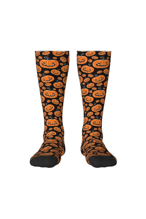 Halloween Pumpkins Print Gift Stocking Stuffers,Adult Stockings,Novelty Socks,Funny Socks Birthday Running Walking Sleeping