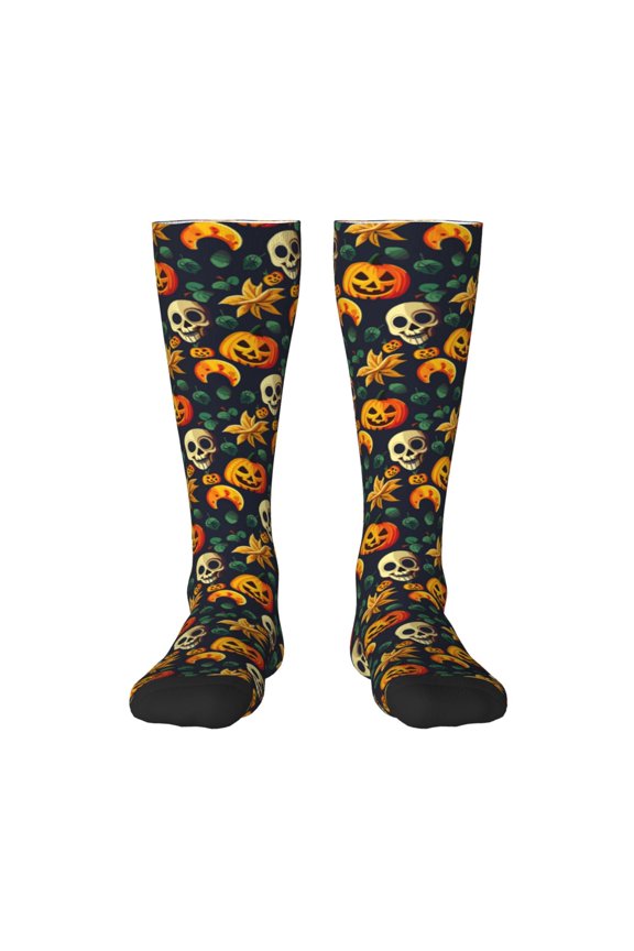 Halloween Skull Print Gift Stocking Stuffers,Adult Stockings,Novelty Socks,Funny Socks Birthday Running Walking Sleeping