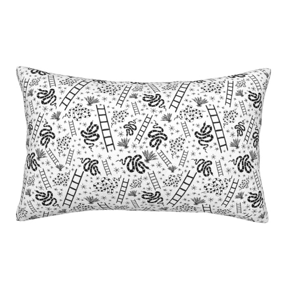Logiee Hand Drawn Snake Print Pillow Case,Throw Pillow Covers, Double Sided Plush Cushion Cover for Couch Sofa Bed, Only Pillowcase-14"x20"