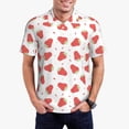 thumbnail image 1 of Logiee Hand Drawn Strawberry Print Mens Polo Shirts,Mens Golf Polo Shirts,Short Sleeve Casual Polo Shirts for Men,Summer Fashion Beach Shirts-X-Large, 1 of 6