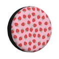 thumbnail image 1 of Logiee Hand Drawn Strawberry Print Spare Tire Cover, Universal Wheel Protectors,Waterproof Dust-Proof UV Sun Wheel Tire Cover,Fit for SUV, RV, Travel Trailer, Truck-17 inch, 1 of 6