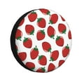thumbnail image 1 of Logiee Hand Drawn Strawberry Print Spare Tire Cover, Universal Wheel Protectors,Waterproof Dust-Proof UV Sun Wheel Tire Cover,Fit for SUV, RV, Travel Trailer, Truck-15 inch, 1 of 6