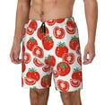 thumbnail image 1 of Logiee Hand Drawn Tomatoes Print Men's Swim Trunk,Quick Dry Board Shorts ,Men's Swim Trunks with Compression Liner, Bathing Suits with Pockets-Medium, 1 of 6