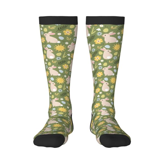 Logiee Happy Easter Print Gift Stocking Stuffers,Adult Stockings,Novelty Socks,Funny Socks Birthday Running Walking Sleeping