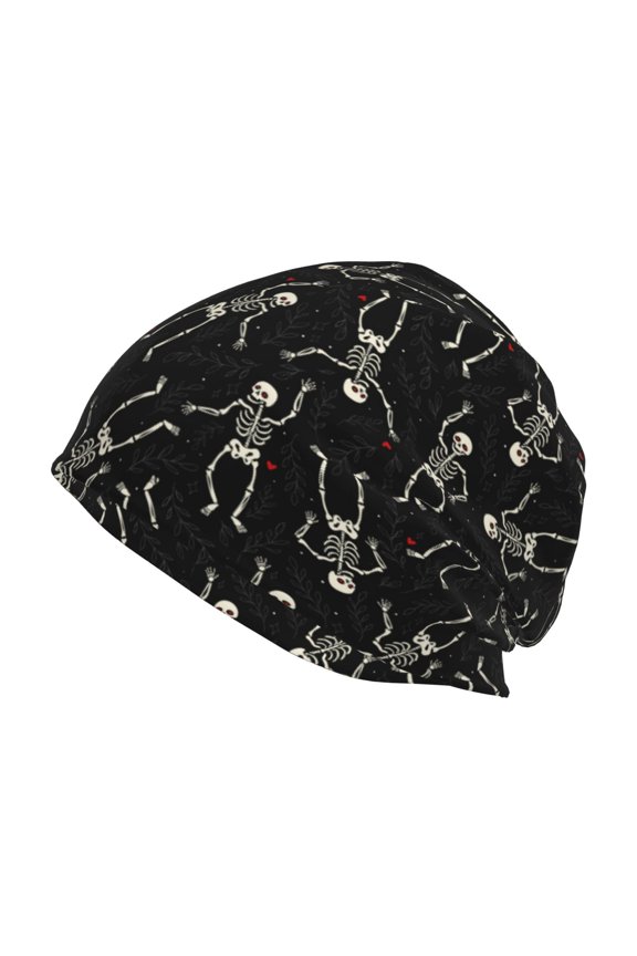 Happy Skeletons Dancing Print Unisex Knit Beanie for Men Women Winter Hat,Beanies Skull Caps