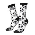 thumbnail image 1 of Logiee Happy Soccer Print Adult Socks for Men & Women,Calf Socks, Ankle Socks,Boots Socks,Breathable Casual Sock,Unisex Crew Socks, 1 of 6