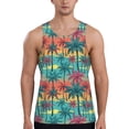 thumbnail image 1 of Logiee Hawaii Palms Print Men's Workout Tank Top,Quick Dry Workout Tank Top,Gym Muscle Tee,Fitness Bodybuilding Sleeveless T Shirt-4X-Large, 1 of 7