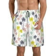 thumbnail image 1 of Logiee Hawaiian Coconut Tree Print Mens Swim Trunks Quick Dry Board Shorts,Breathable Hawaii Beach Shorts Swimwear Bathing Suits-XX-Large, 1 of 6