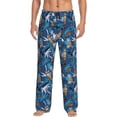 thumbnail image 1 of Logiee Hawaiian Style Print Pajama Pants for Men,Men’s Pajama Bottoms,Mens PJ Pants with Pockets & Button Fly-Small, 1 of 6