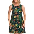 thumbnail image 1 of Logiee Hawaiian Tribal Mask Print Summer Dresses for Women,Beach Sleeveless Flowy Pocket Tshirt Tank Sundresses,Women's Sleeveless Dress, 1 of 7