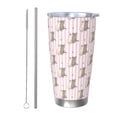 thumbnail image 1 of Logiee Heart Cat Print 20OZ Car Cup with Lid, Stainless Steel Vacuum Insulated Double Wall Travel Tumbler, Durable Insulated Coffee Mug,Thermal Cup with Straw-Straw Two-piece Set, 1 of 8