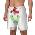 thumbnail image 1 of Logiee Hello Summer Gnome 2 Print Men's Swim Trunk,Quick Dry Board Shorts ,Men's Swim Trunks with Compression Liner, Bathing Suits with Pockets-XX-Large, 1 of 6