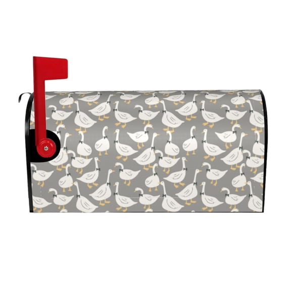 Logiee Herd of ducks Print Post Letter Box Wrap Decor, Mailbox Cover Suitable for Standard Mailbox and Large Size Mailbox,Outdoor Yard Decoration-21x18 in