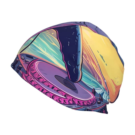 Logiee Hip-Hop DJ Dolphin Print Unisex Knit Beanie for Men Women Winter Hat,Beanies Skull Caps