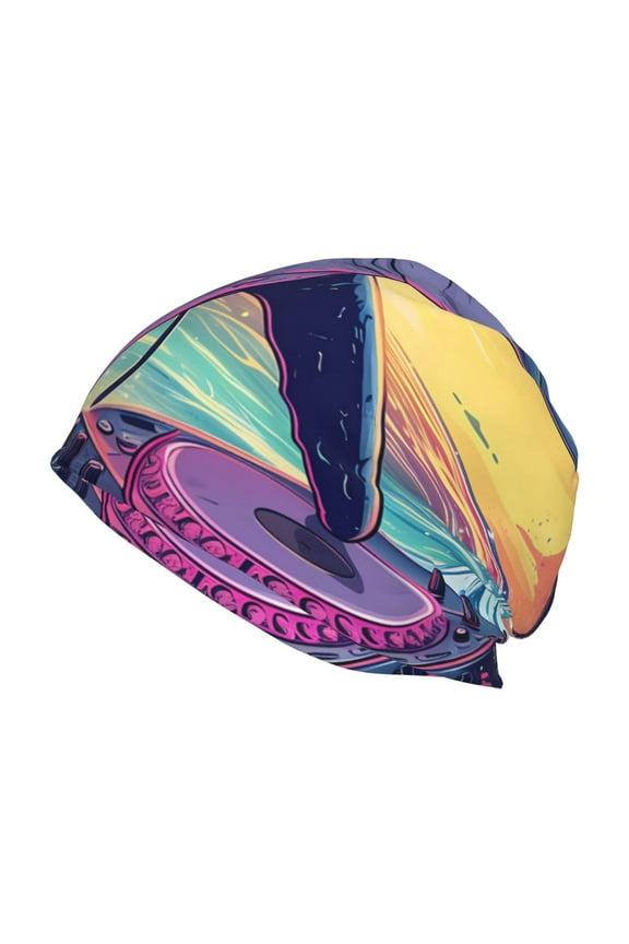 Hip-Hop DJ Dolphin Print Unisex Knit Beanie for Men Women Winter Hat,Beanies Skull Caps