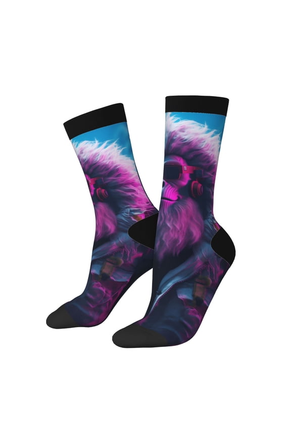 Hip-Hop Glasses Gorilla Print Adult Socks for Men & Women,Calf Socks, Ankle Socks,Boots Socks,Breathable Casual Sock,Unisex Crew Socks