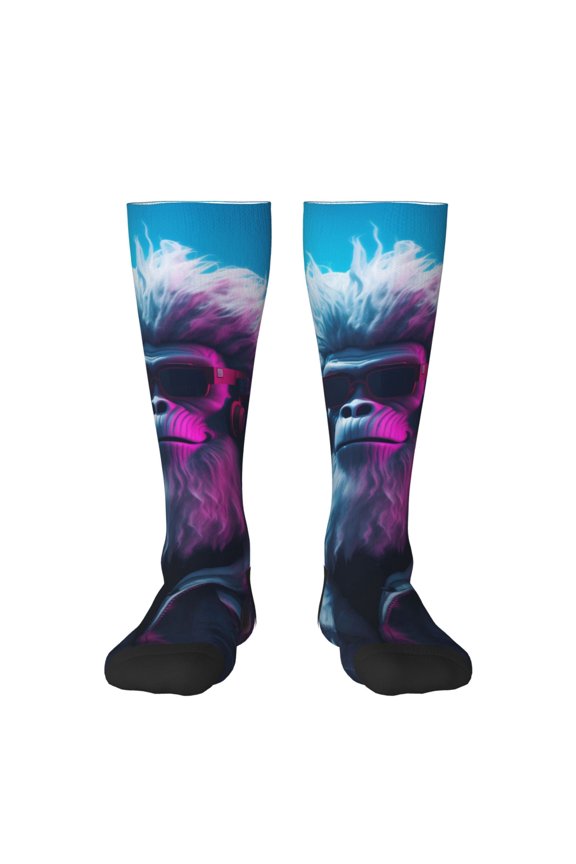 Hip-Hop Glasses Gorilla Print Gift Stocking Stuffers,Adult Stockings,Novelty Socks,Funny Socks Birthday Running Walking Sleeping