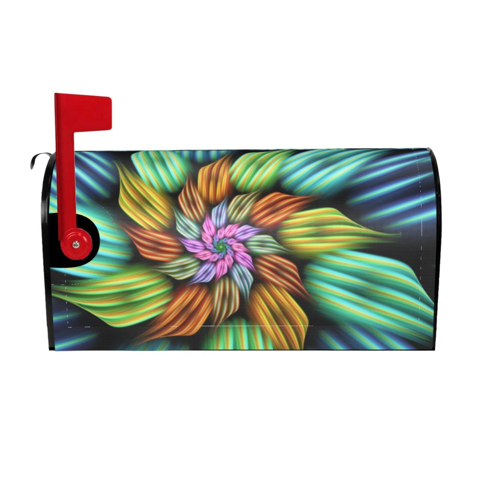 Logiee Hippie Style Print Post Letter Box Wrap Decor, Mailbox Cover Suitable for Standard Mailbox and Large Size Mailbox,Outdoor Yard Decoration-25.5x21 in