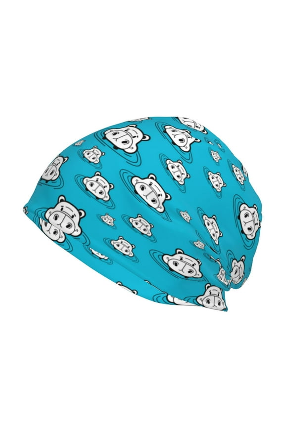 Hippo In Water Head Print Unisex Knit Beanie for Men Women Winter Hat,Beanies Skull Caps